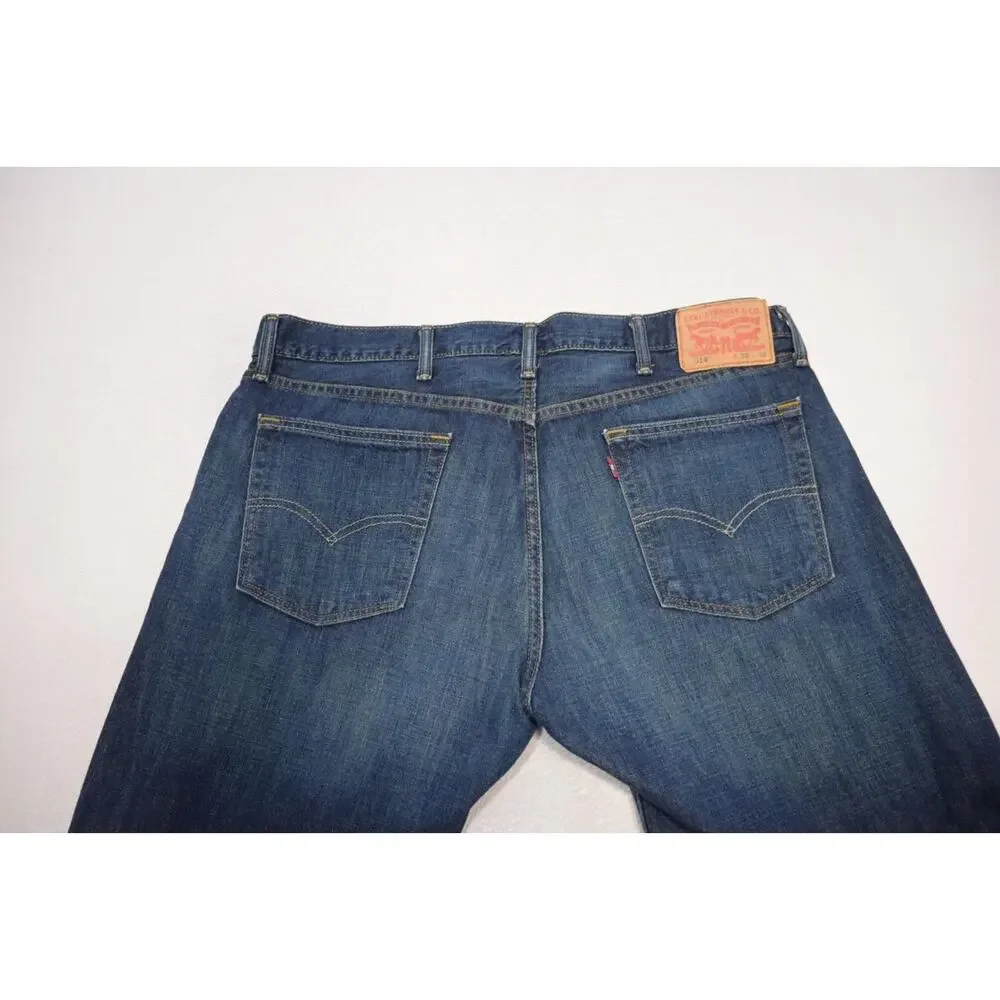 Levi's 514 Straight Boot Rugged Denim‎ Blue Jeans Mens Size 38 x 32